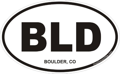 Boulder Colorado Oval Decal