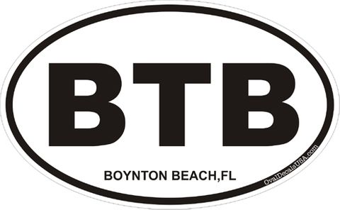 Boynton Beach Florida Oval Decal
