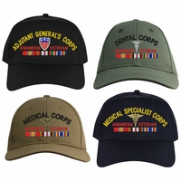 Branch Insignia Afghanistan Veteran Embroidered Caps Thumbnail Illustration