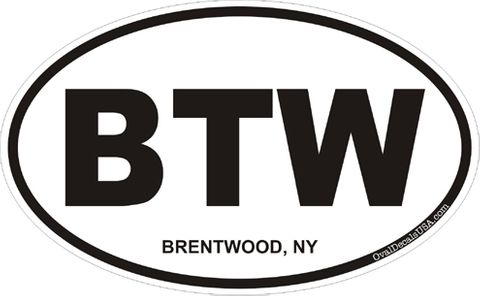 Brentwood New York Oval Decal