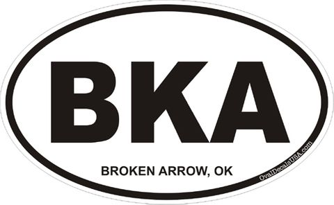 Broken Arrow Oklahoma Oval Decal
