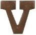 Bronze Letter V  Attachment
