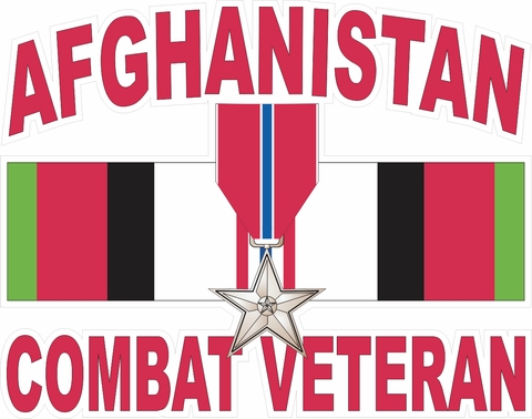 Bronze Star Afghanistan Combat Veteran Decal Sticker