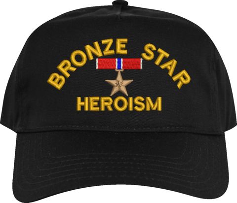 Bronze Star - Heroism Medal Embroidered Cap