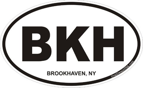 Brookhaven New York Oval Decal