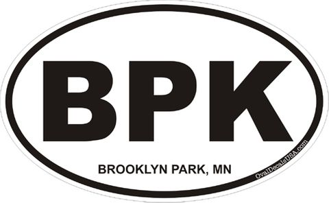 Brooklyn Park Minnesota Oval Decal