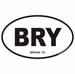 Bryan Texas Oval Decal