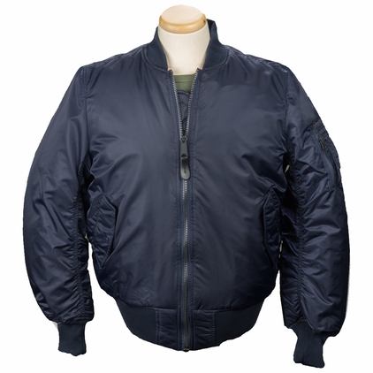 Burk's Bay Bravo MA-1 Poly Navy Flight Jacket