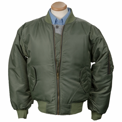 Burk's Bay Bravo MA-1 Poly Sage Flight Jacket