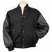 Burk's Bay Wool Leather Black Varsity Jacket