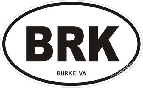 Burke Virginia Oval Decal