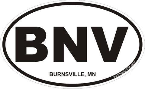 Burnsville Minnesota Oval Decal