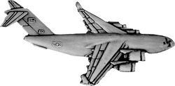 C-17 Military Lapel Pin (1-1/4")