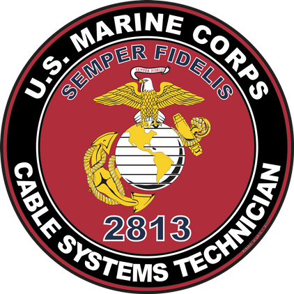 U.S.M.C. MOS 2813 Cable Systems Technician Decal