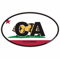California Oval Decals Stickers Thumbnail Illustration