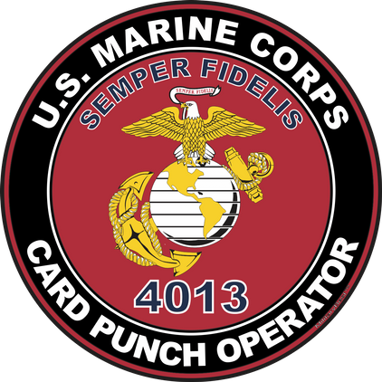 U.S.M.C. MOS 4013 Card Punch Operator Decal