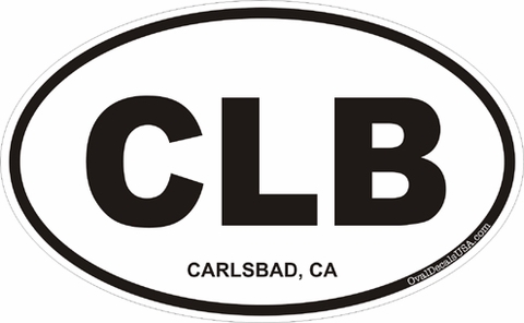 Carlsbad California Oval Decal