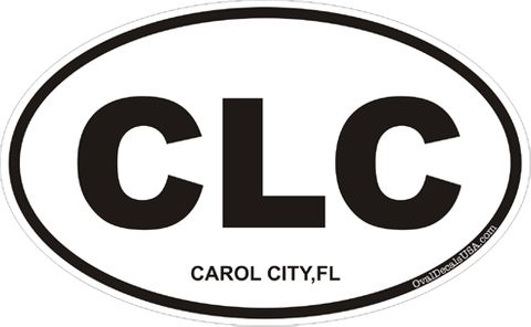 Carol City Florida Oval Decal