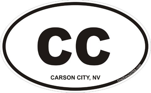 Carson City Nevada Oval Decal