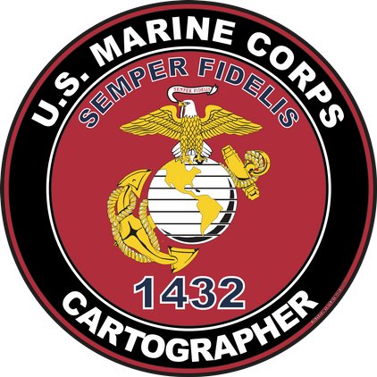 U.S.M.C. MOS 1432 Cartographer Decal