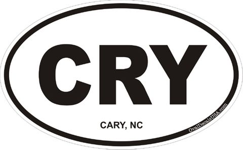 Cary North Carolina Oval Decal