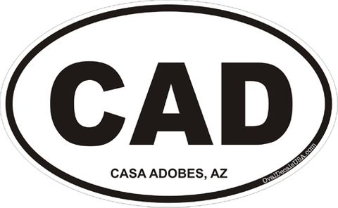 Casa Adobes Arizona Oval Decal