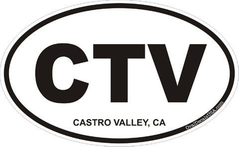 Castro Valley California Oval Decal