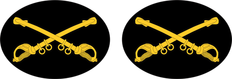 Cavalry Sabers Pair of 1.5" Cell Phone Stickers