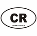 Cedar Rapids Iowa Oval Decal