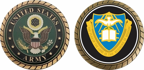 Chaplain Center And School Unit Crest Army Challenge Coin