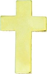 Chaplain's Gold Cross Lapel Hat Pin - Gold