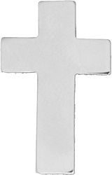 Chaplain's Gold Cross Lapel Hat Pin - Silver