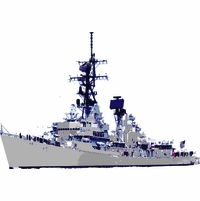 Charles F. Adams Class Destroyer Merchandise Thumbnail Illustration