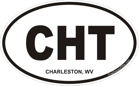 Charleston West Virginia Oval Decal