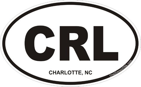 Charlotte North Carolina Oval Decal