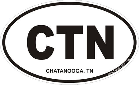 Chatanooga Tennessee Oval Decal
