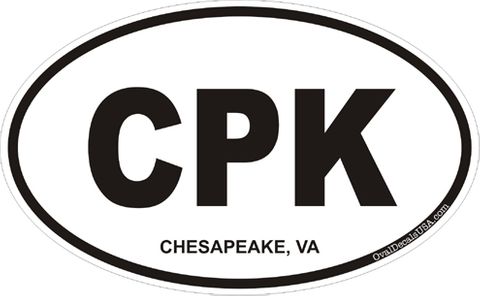 Chesapeake Virginia Oval Decal