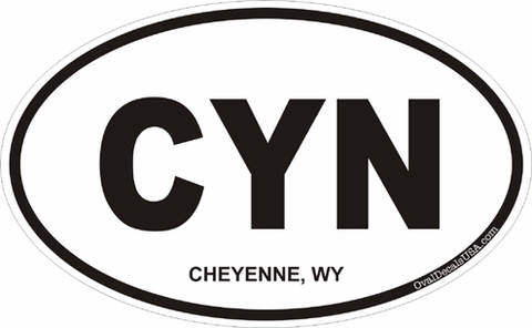Cheyenne Wyoming Oval Decal