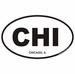 Chicago Illinois Oval Decal