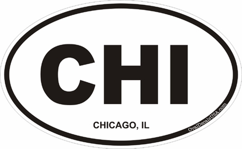 Chicago Illinois Oval Decal