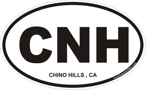 Chino Hills California Oval Decal