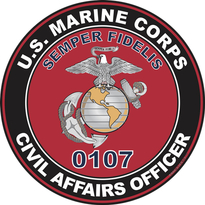 U.S.M.C. MOS 0107 Civil Affairs Officer Decal