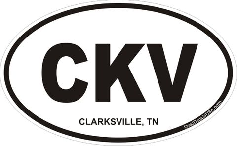 Clarksville Tennessee Oval Decal