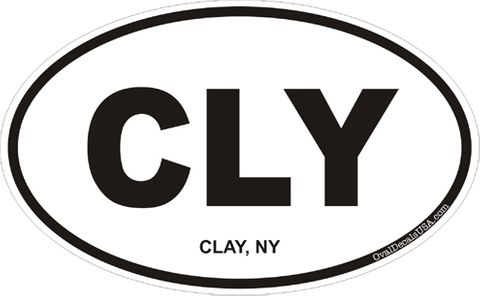 Clay New York Oval Decal