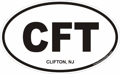 Clifton New Jersey Oval Decal