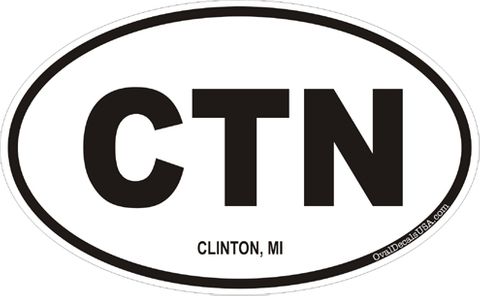Clinton Michigan Oval Decal