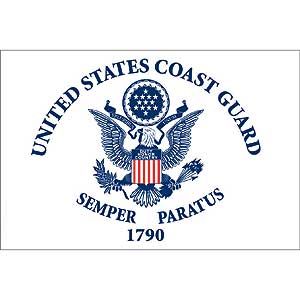 Coast Guard Mini 4" x 6" Flag on a stick
