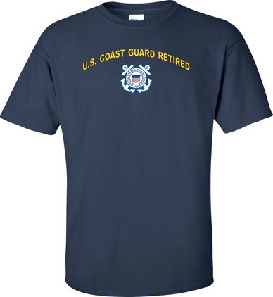 Coast Guard Retired Top Line Navy Blue Short Sleeve T-Shirt 2X-Large