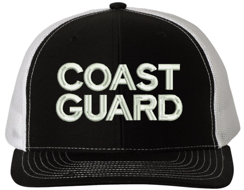 Coast Guard Text Only USA Mesh-Back Cap