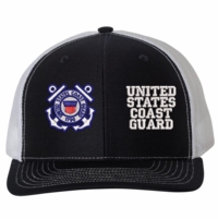Coast Guard Veteran Split Design Embroidered Caps Thumbnail Illustration